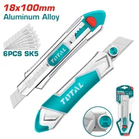 Bisturi Retractil De Alu Con 6 Cuchillas