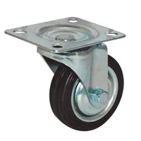 Rodachina Giratoria Tamaño Mediano Negra 75 Mm 3" Discover