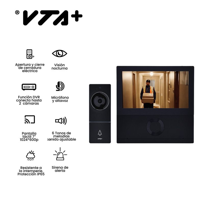Video Portero Inteligente Pantalla 7 Pulg Full Hd VTA PLUS | falabella.com