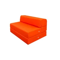 Sofá Cama Plegable 70x190x22 Tela Impermeable Naranja
