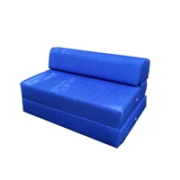 Sofá Cama Plegable 120x190x22 Tela Impermeable Azul Oscuro