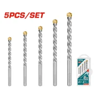 Juego 5 Brocas para Concreto 5/32'' X  3-3/8'' - 3/16" X 4" 1/4" X 4-3/4"- 5/16" X 4-3/4"- 3/8" X 4-3/4"
