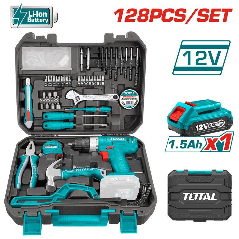 Kit De 141 Herramientas De Color Rosa: Taladro Inalámbrico De 20V Y Juego De Mano Profesional (Workpro)
