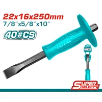 Cincel Plano de Acero #45 10 Pulg X 22 mm con Mango de Goma