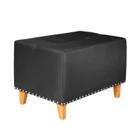 Puff Fijo Luxury Negro
