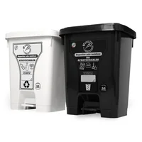 Punto Ecológico Con 2 Canecas Con Pedal Grande 53L