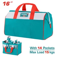 Bolso para Herramientas 16 Pulgadas con 6 Bolsillos Ext y 8 Int Capacidad Max 15kg