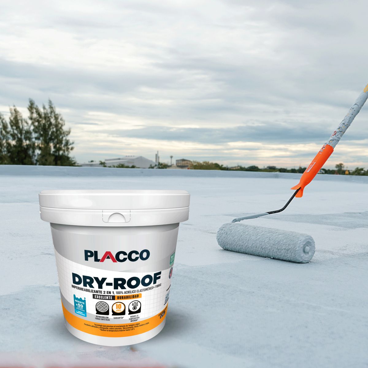 ALGRECO - Impermeabilizante Dry Roof Blanco Placco 1 Galón