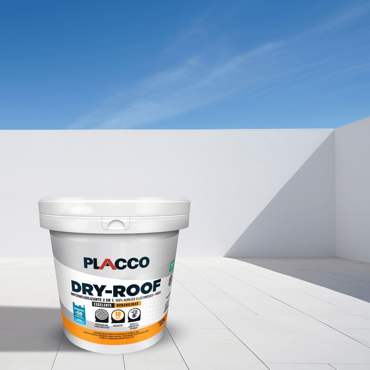 ALGRECO - Impermeabilizante Dry Roof Blanco Placco 1 Galón
