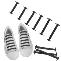 Cordones Elasticos En Silicona para Zapatos Negro