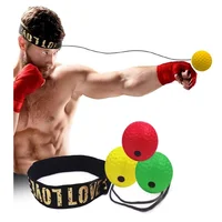 Bola Pelota Entrenamiento De Boxeo Diadema Mejora Reflejos Color Amarillo