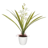 Planta Artificial Orquídea Ramas 39x35.5 Cm Blanco Jardín