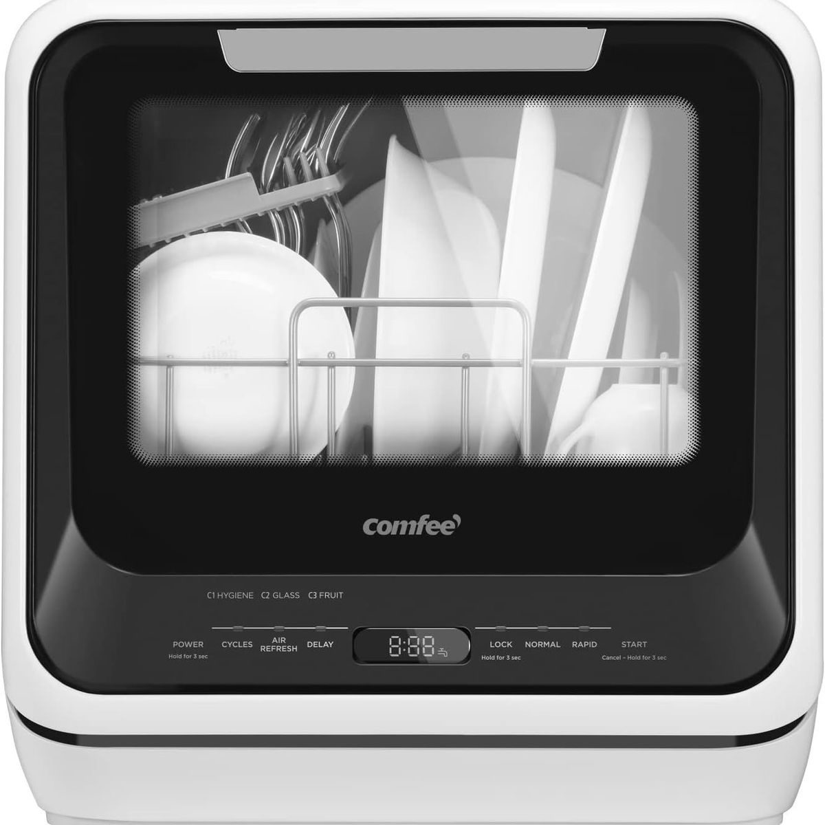 COMFEE - Lavavajillas de Encimera con 3 Ajustes de Lugar