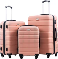 Juego de 3 Maletas Rígidas para Equipaje Rosa