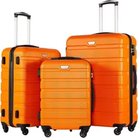 Juego de 3 Maletas Rígidas para Equipaje Naranja