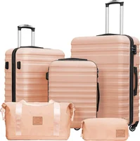 Juego de Maletas de 3 Piezas Rosa
