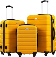 Juego de 3 Maletas Rígidas para Equipaje Amarillo