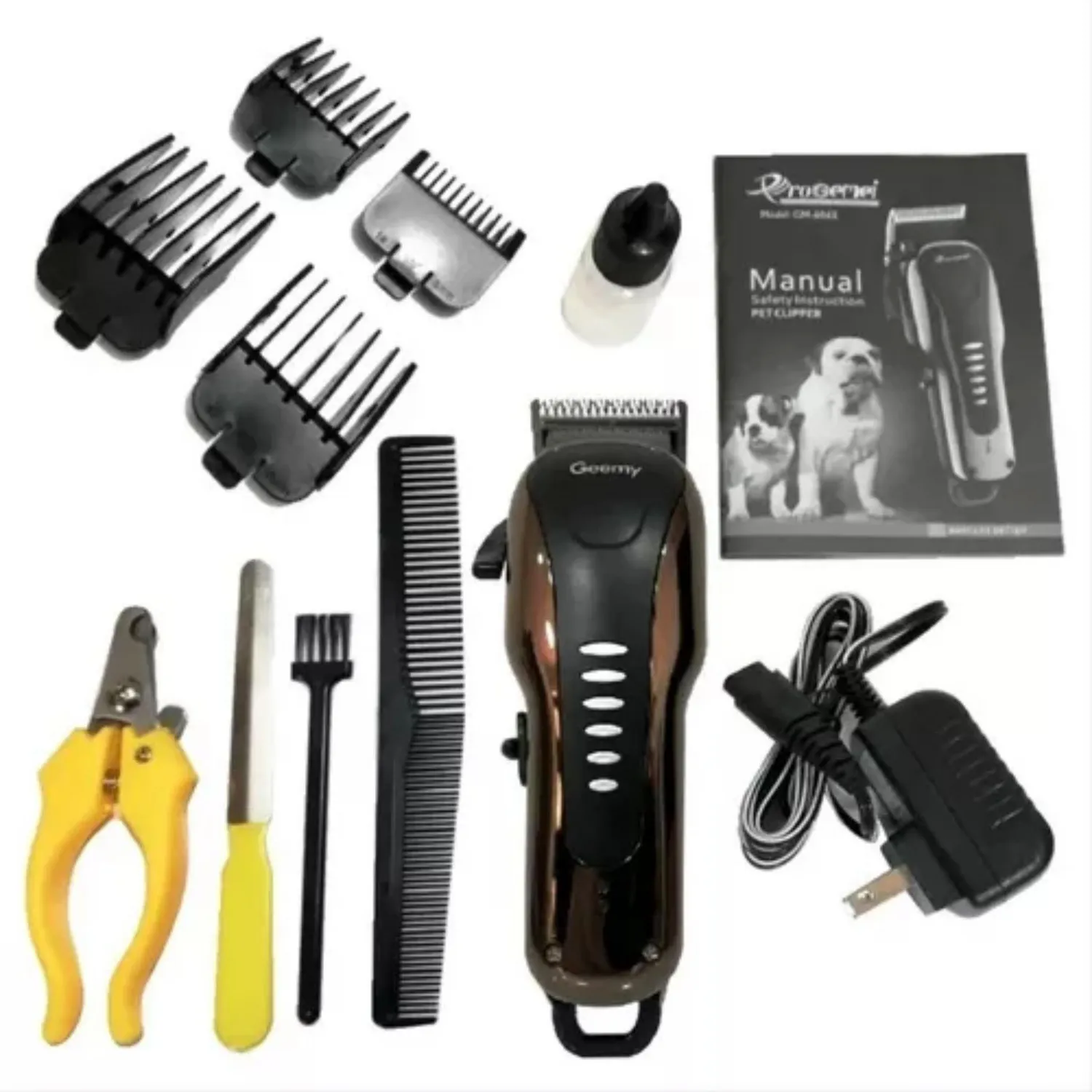Máquina Para Motilar Perros Inalámbrica Kit 10 En 1 Gem 6063 4