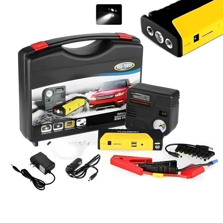 Iniciador de Batería Multifuncional Compresor Power Bank 12v -  Homecenter.com.co