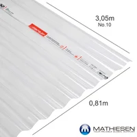 Teja N10 Roma Policarbonato Cristal 3.05X0.81X0.5mm