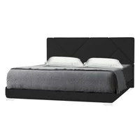 Combo Cama Hampton con Colchón 1 Pillow 26 cm + Sabanas 130x120x190 Negro