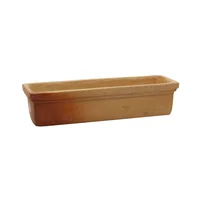 Jardinera Arcilla Rectangulo Bordes 15x50x10cm Terracota
