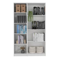 Combo Home Eco Blanco 2 Bibliotecas Sin Puerta