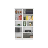 Combo Home Eco Blanco 2 Bibliotecas Sin Puertas