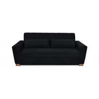 Sofá Cama 3 puestos Hannover Tela 85x210x89 Negro