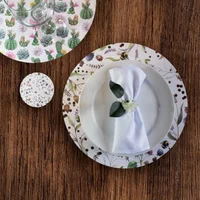 Setx4 Individuales de 33 cm + 4 Portavasos 10cm Ref.marazul