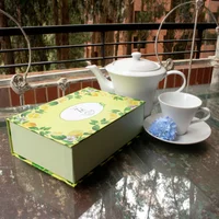 Caja Té Tamano 24X16X7 Cm con 6 Divisiones Limones