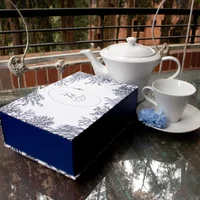 Caja Té Tamano 24X16X7 Cm con 6 Divisiones Oceano