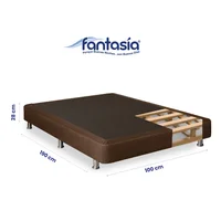 Base Cama Sencilla Pluss M2 100x190x28 Lino Café