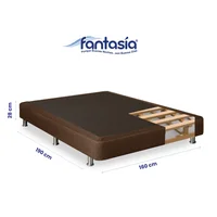 Base Cama Queen Pluss M2 160x190x28 Lino Café