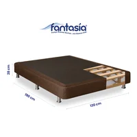 Base Cama Semidoble Pluss M2 120x190x28 Lino Café