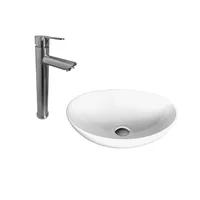 Kit Lavamanos Sobreponer Siena+Grifería Mezclador Acero Inoxidable