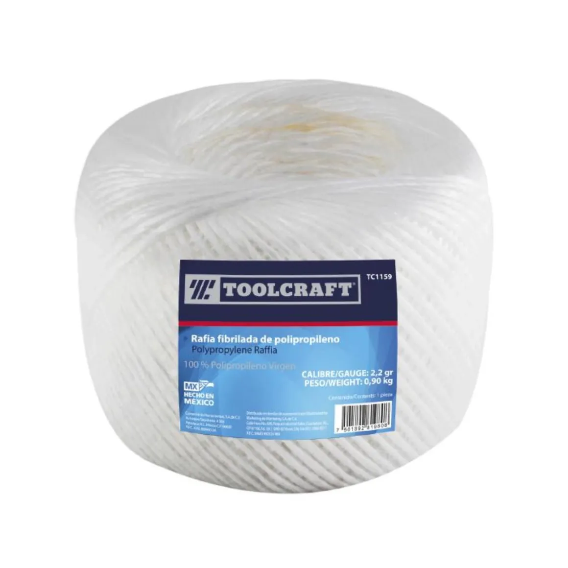 Rafia Blanca de Polipropileno 4 G/m Toolcraft de 4.4 kg - Homecenter.com.co