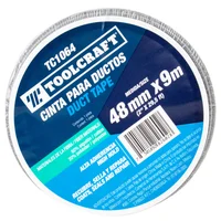 Cinta para Ducto 9 m Toolcraft Gris Hot Melt 48 Mm