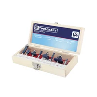 Set de 8 Fresas para Ruteadora Estuche de Madera