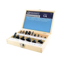 Set de 15 Fresas para Ruteadora Estuche de Madera