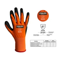 Guante Poliéster Látex Alta Visibilidad 10 Par Talla L Rdl