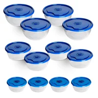 Juego 12 Recipientes con Tapa Organizadores Cocina Azul