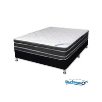 Combo Colchón Resortado Zafiro 160x190x27 + 2 Base Cama Tela Mf 80x190x29