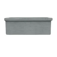 Jardinera En Cemento Con Borde 80 Cm Gris