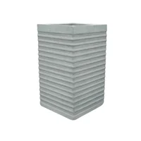 Matera En Cemento Columna Acanalada 70 Cm Gris
