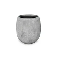 Matera En Cemento Cónica Lisa 60 Cm Gris