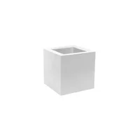 Matera Cubo Liso 25 cm Blanco