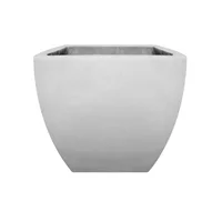 Matera En Cemento Piramidal Lisa 37 Cm Gris