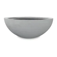 Matera En Cemento  Bowl Liso 86 Cm Gris