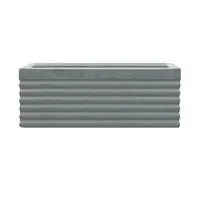 Jardinera En Cemento Acanalada 80 Cm Gris